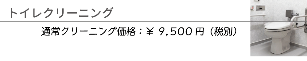 トイレクリーニング 通常価格\9,5000(税別)